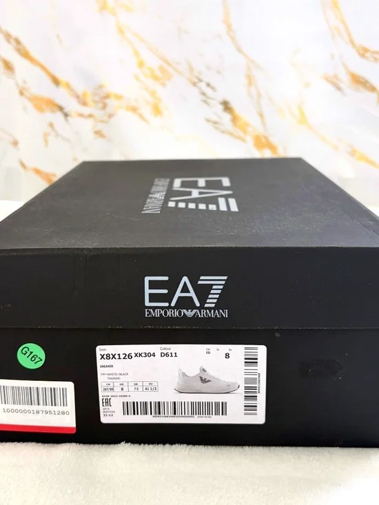 EA7 EMPORIO ARMANI Techno Sneakers Size 8 (Large) in White (BRAND NEW) $300 MSRP - Picture 6 of 6